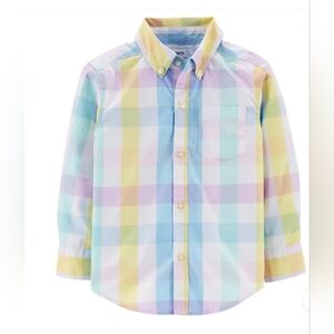 Pastel Plaid Kids Shirt